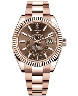 Brand New Authentic Rolex Sky-Dweller 42mm Brown Dial Rose Gold Men's Watch Model M326935-0006
