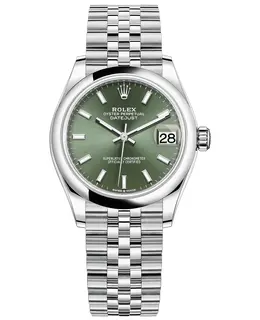 Authentic Rolex Datejust 31 Stainless Steel Mint Green Dial Women's Watch Model M278240-0012