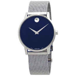 Men's Movado Museum Classic Quartz Blue Dial Watch 0607349