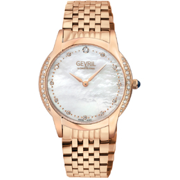 Gevril Airolo Diamond Mother of Pearl Dial Ladies Watch 13151b