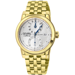 Gevril Gramercy Silver-tone Dial Mens Watch 24051B