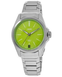 Brand New Authentic Oris ProPilot X Kermit Green Dial Titanium Men's Watch Model 0140077787157SET