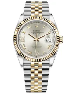 Rolex Datejust 36mm m126233-0031 Yellow Gold & Steel, Silver Dial Roman IX