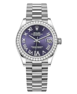 Rolex Datejust 31mm White Gold Diamond Pave Roman Dial Women's Watch Model M278289RBR-0019