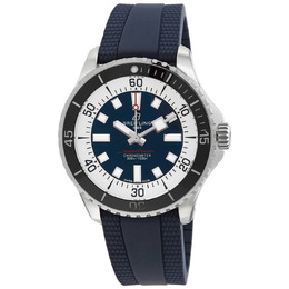 Men's Breitling Superocean Chronometer Automatic Blue Dial Watch - A17376211C1S1