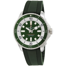 Breitling Superocean Automatic Chronometer Green Dial Mens Watch a17376a31l1s1