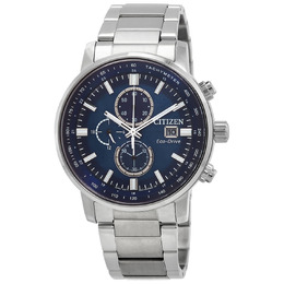 Citizen Chronograph Eco-Drive Blue Dial Mens Watch CA0840 (87L)