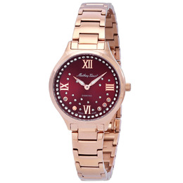 Mathey-Tissot Nicole Diamond Quartz Red Dial Ladies Watch d985spr