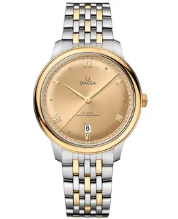 Omega De Ville Prestige Co-Axial Master Chronometer 40mm Gold Dial Yellow Gold and Steel Men's Watch 434.20.40.20.08.001