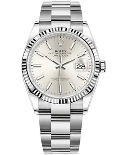 Rolex Datejust 36 Stainless Steel and White Gold with Silver Dial Watch Model M126234-0014