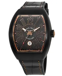Franck Muller Vanguard Classical Titanium & Gold Leather Strap Men's Watch v 45 sc dt tt nr br (5n)