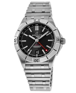 Breitling Chronomat Automatic GMT 40 Black Dial Steel Men's Watch A32398101B1A1