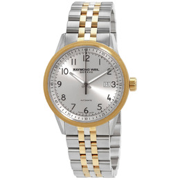 Raymond Weil 2734-STP-05650 Freelancer Automatic Mens Two-Tone Silver Dial Watch