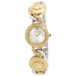 Versace Stud Icon Quartz Silver Dial Two-Tone Ladies Watch ve3c00122