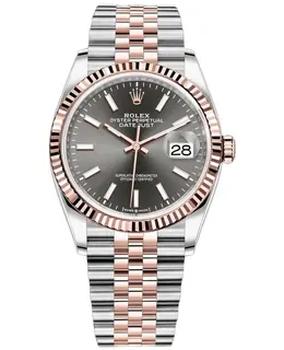Rolex Datejust 36 m126231-0013 Women's Watch Steel & Rose Gold Slate Dial