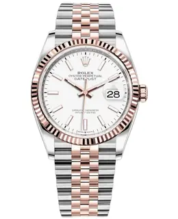 Brand New Authentic Rolex Datejust 36 Steel & Everose Gold White Dial Women's Luxury Watch Model M126231-0017
