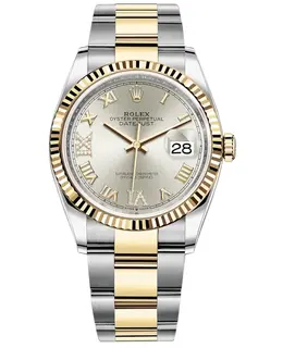 Rolex Datejust 36mm, Yellow Gold Fluted Bezel, Women's Luxury Watch
