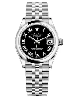 Rolex Datejust 31 Stainless Steel - Black Roman Dial Women's Watch Model M278240-0002