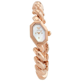 Emporio Armani Quartz Crystal White Mother of Pearl Dial Ladies Watch ar11479