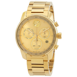 Movado Bold Verso Quartz Gold Dial Mens Watch - Model: 3600866