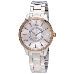 Pre-owned Dior VIII Montaigne Automatic Mother of Pearl Dial Ladies Watch CD1535I0M001