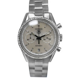 Pre-owned Tag Heuer Carrera Chronograph Automatic Diamond White Dial Unisex Watch cv2116