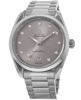 Authentic Omega Seamaster Aqua Terra 22010382056001 - Grey Diamond Dial, Steel Women's Watch