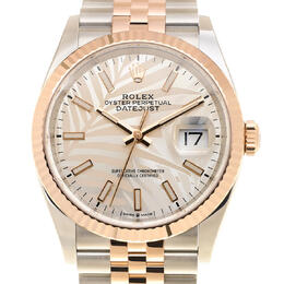 Rolex Datejust 36 Automatic Silver Palm Motif Dial Watch Ref. 126231SSPLMJ