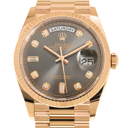 Rolex Day-Date 36 Automatic in Everose Gold with Diamond Slate Dial, Model M128235-0050