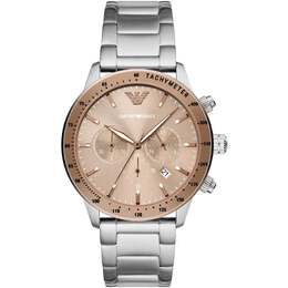 Emporio Armani Bronze and Silver Steel Chronograph Watch 4064092012200