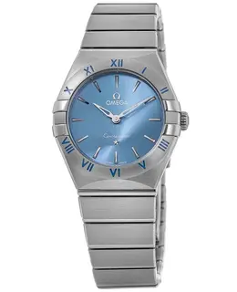 Omega Constellation Quartz 28 MM Blue Dial Steel Women's Watch 131.10.28.60.03.001