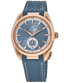 Omega Seamaster Aqua Terra 150m Master Co-Axial Blue Dial Rubber Strap Men's Watch 220.52.41.21.03.002