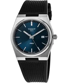 Authentic Tissot PRX Blue Dial Rubber Strap Men's Watch t137.410.17.041.00