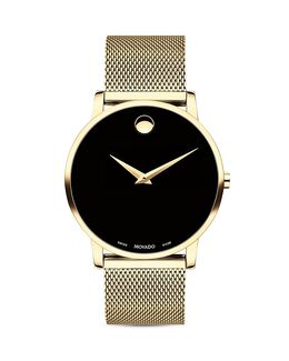 Музейные часы, 40 мм Movado 3507943 | black/gold