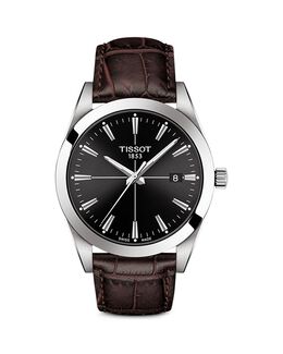 Часы Tissot Gentleman, 40 мм, черный 3769339 | black/brown