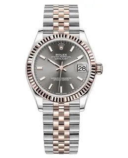 Rolex Datejust 31 Stainless Steel Rose Gold Slate Dial M278271-0018 Women's Watch