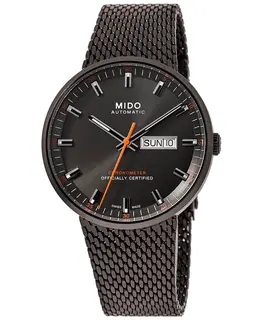 Mido Commander Icone Grey Dial Black Steel Men's Watch - Model M031.631.33.061.00