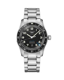 Часы Longines Spirit Zulu Time GMT с хронометром, 42 мм, черный 4415241 | black/silver