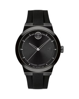 Силиконовые часы Movado Fusion, 42 мм 4421552 | black/black