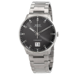 Mido Commander Big Date Automatic Mens Watch - Anthracite Grey Dial, Stainless Steel Case with Bracelet