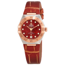 Omega Constellation Diamond Red Dial Ladies Watch 131.23.29.20.99.002