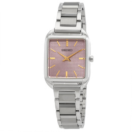 Seiko Essentials Quartz Pink Dial Ladies Watch swr077p1