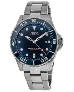 Mido Ocean Star 600 Chronometer Blue Dial Steel Men's Watch Model M026.608.11.041.01