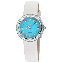 GV2 Gevril Arezzo 13301 Ladies Quartz Diamond Blue Dial Watch