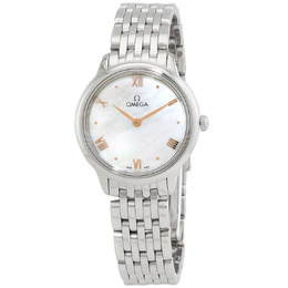 Omega De Ville Quartz White Mother of Pearl Dial Ladies Watch 434.10.28.60.05.001