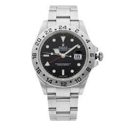 Pre-owned Rolex Explorer II GMT Automatic Chronometer Black Dial Mens Watch 16570T BKSO