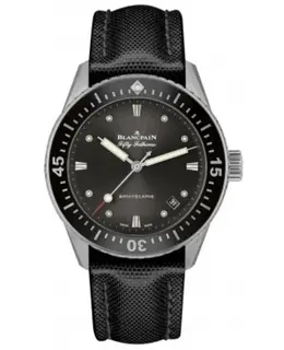 Blancpain Fifty Fathoms Bathyscaphe 38mm Black Dial Men's Watch Model 5100B-1110-B52A