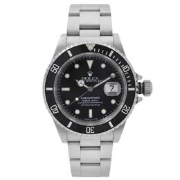 Pre-owned Rolex Submariner Black Dial Mens Watch Ref 16610 BKSO