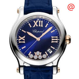 Chopard Happy Sport Quartz Blue Dial Ladies Watch 278582 6012