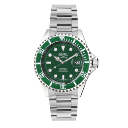 Gevril Wallstreet Automatic Green Dial Mens Watch 4859A